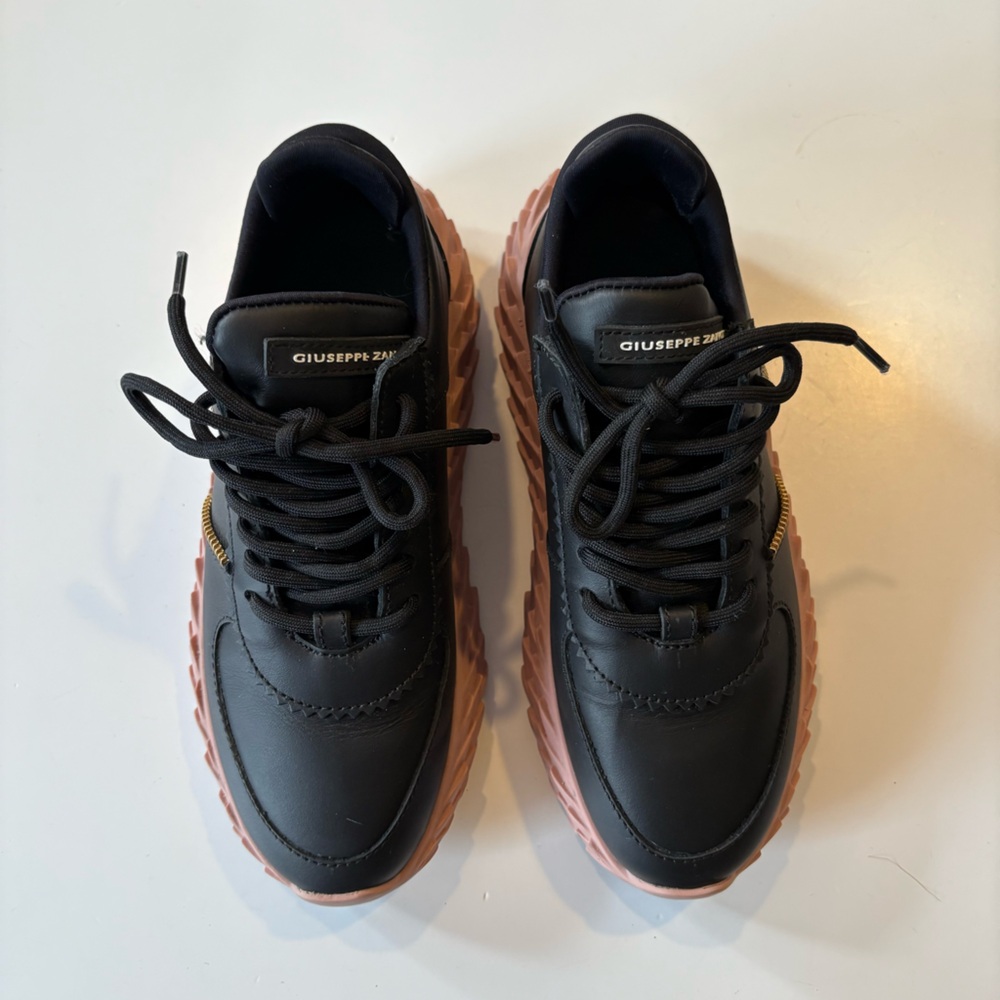 Giuseppe Zanotti ||‎ Urchin Sneaker Zipper Detail Black Pink 36 - Picture 3 of 11